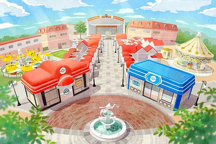 PokéPark KANTO 以 1996 年第一代遊戲《寶可夢 紅/綠》中的關都地區(Kanto)為發想,園區還原寶可夢世界的自然環境與城鎮樣貌為核心,並打造兩大主題區域,其中「草紗鎮」則是整個樂園的社交中心,在這裡有主題街道、商店與集會場所。