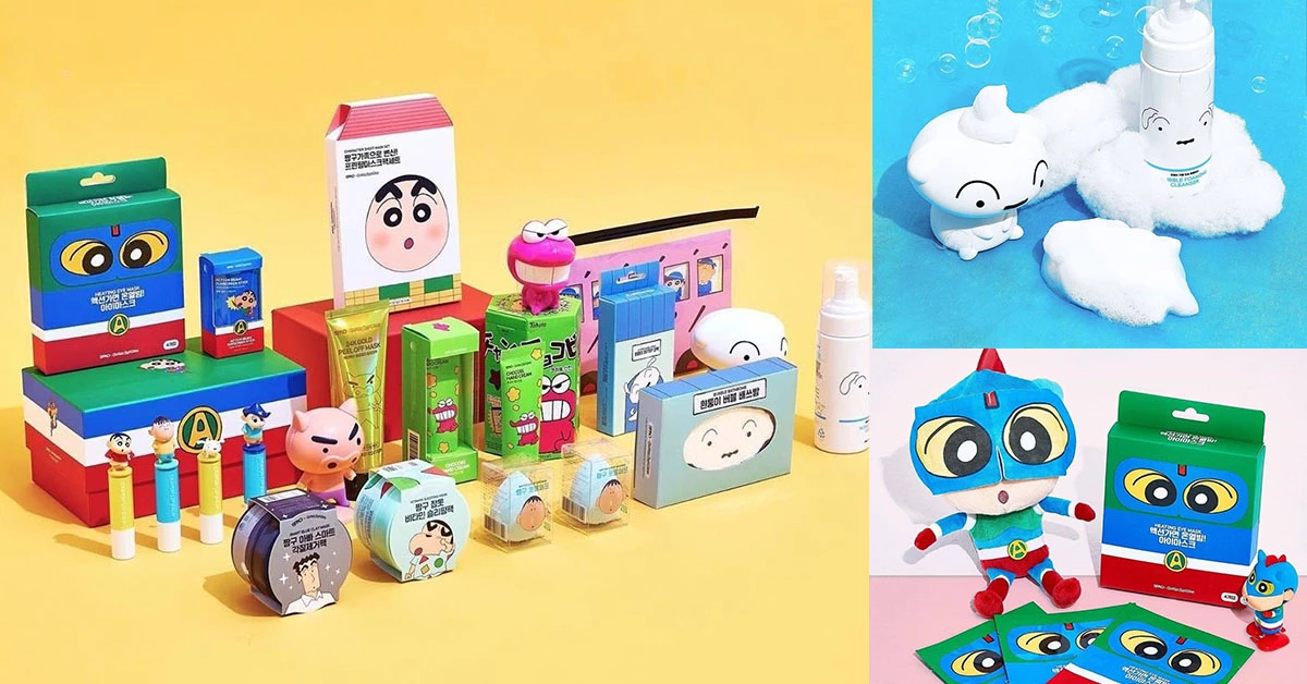 韓國SPAO x 蠟筆小新推萌系保養組!洗顏慕絲、眼膜、護手霜全系列登場