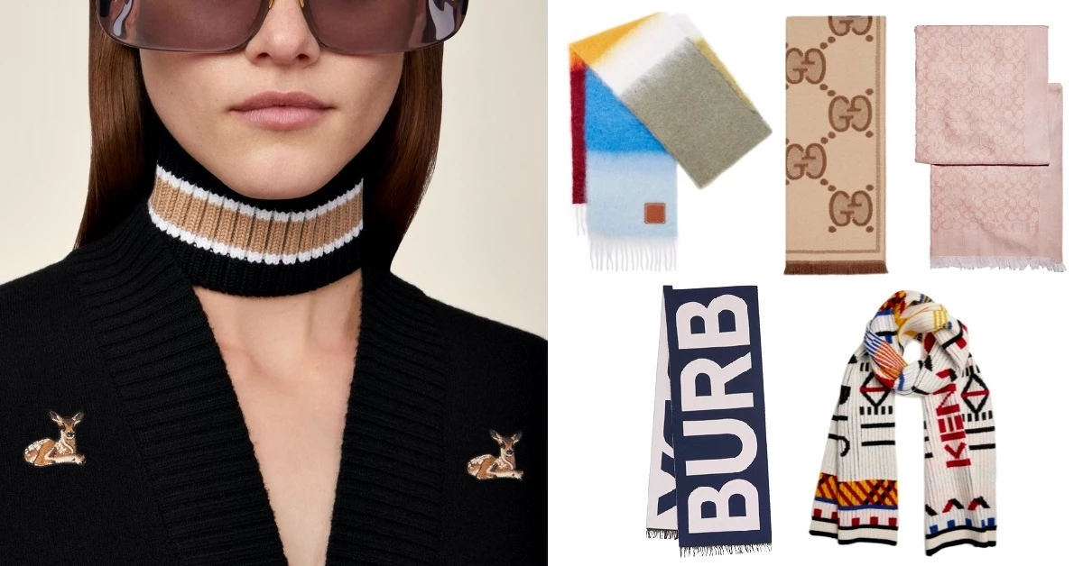 「圍巾Burberry」紅到變成關鍵字！LV、Gucci、Loewe...8款精品圍巾溫暖推薦！