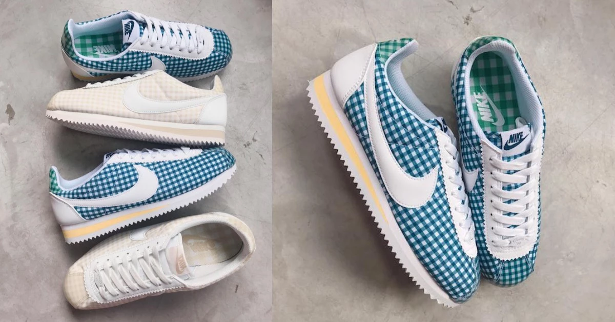 專為田園少女設計的!Nike湛藍、奶茶色格紋阿甘鞋,連鞋帶頭都獨具巧思