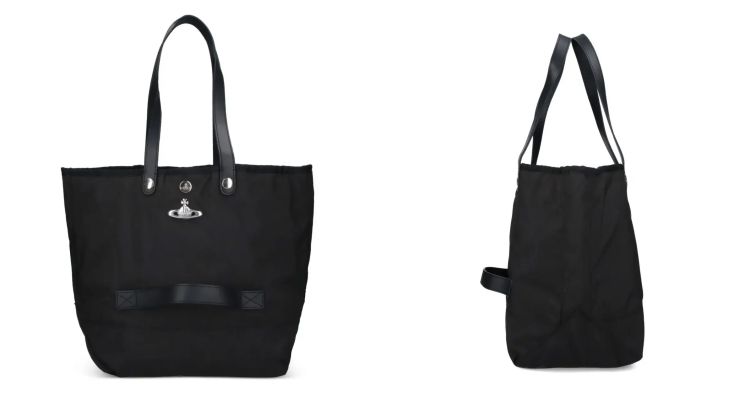 Vivienne Westwood這款Utility托特包，把品牌一貫的叛逆精神收進極度實用的尼龍輪廓裡。防潑水材質輕盈耐用，搭配皮革肩帶，背起來不顯運動感，反而多了份俐落都會氣息。