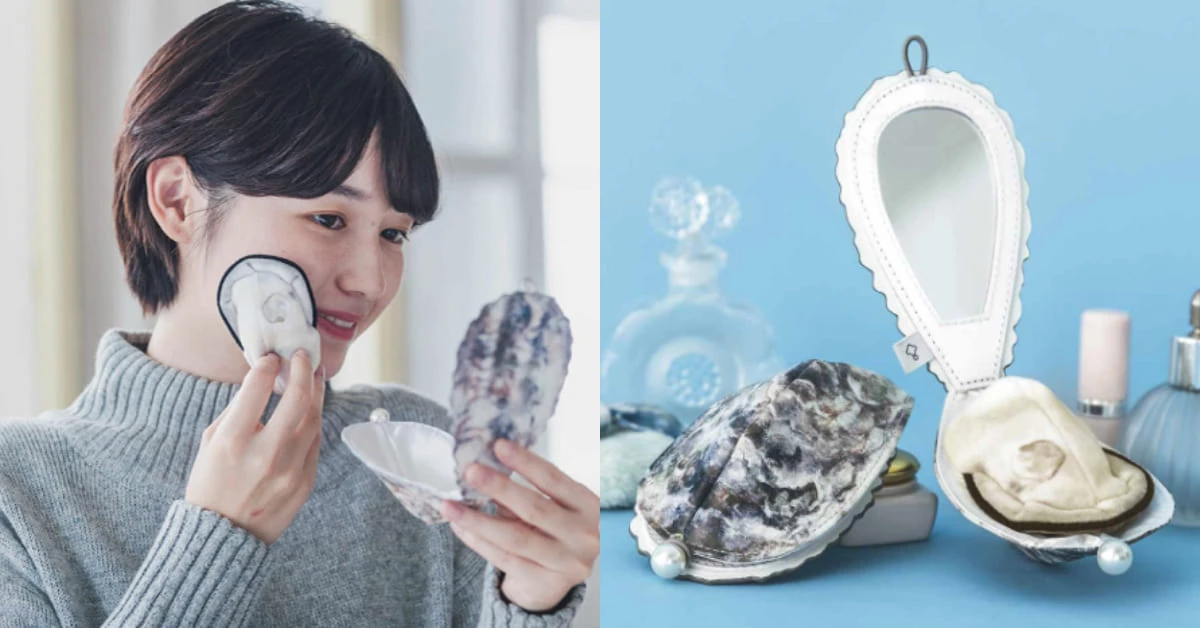 日本超獵奇牡蠣粉撲?肉多肥美,不仔細看差點拿來吃!網讚 : 上妝感覺都會拍出水