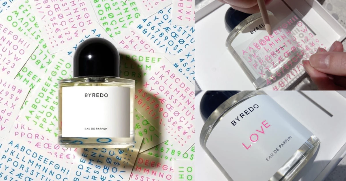 香水也能替你傳情話!BYREDO情人節「無名香水」,用字母寫下你的專屬香味