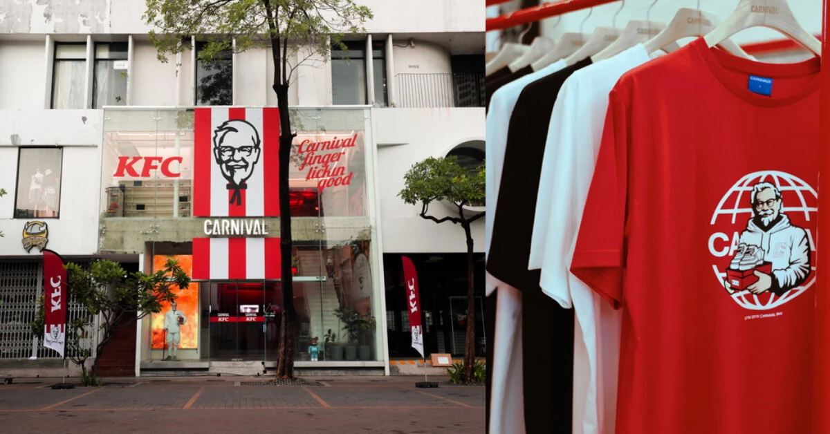 肯德基與泰國街頭品牌Carnival打造聯名服裝系列,曼谷快閃店能吃也能逛!