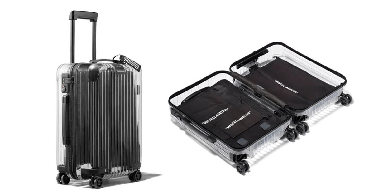 RIMOWA聯名聯不停!FENDI、SUPREME後,再跟OFF-WHITE合出“全透明”行李箱!