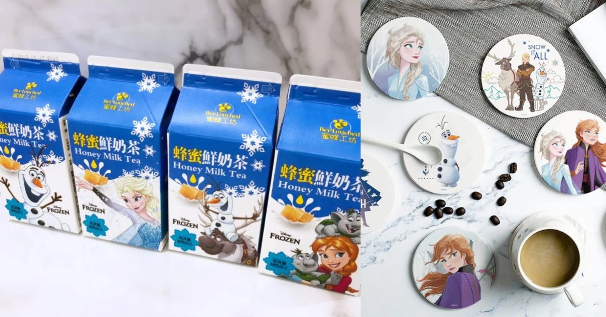 7-11再推出《冰雪奇緣2》周邊商品！雪寶、ELSA化身吸水杯墊、地墊、蜂蜜鮮奶茶包裝