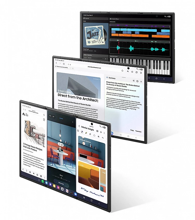 Z TriFold 是Samsung第一台能「獨立啟動 Samsung DeX」的手機，不用接電視、不用外接設備，展開後就是隨身電腦。