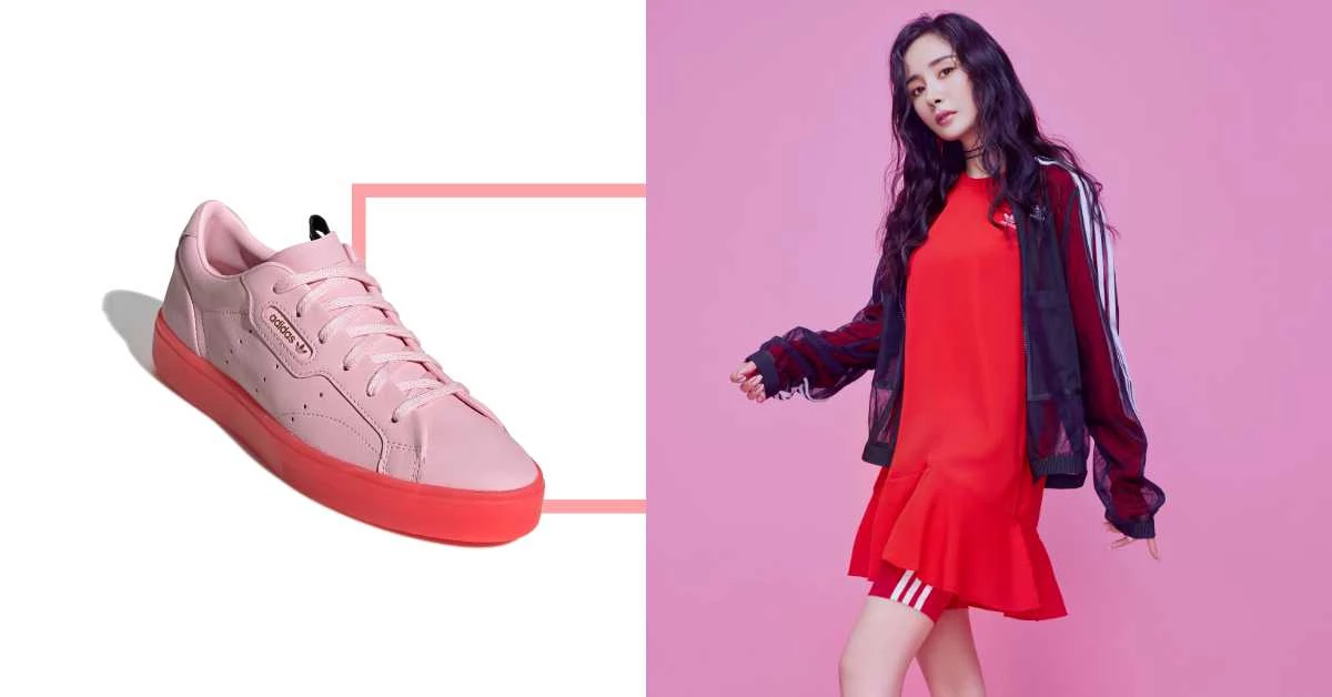 adidas Originals 新品超美太犯規!楊冪腳上那雙活珊瑚色的鞋誰能抵抗?