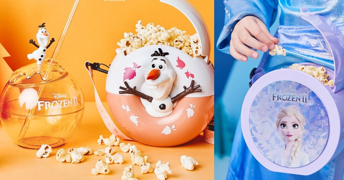 威秀《冰雪奇緣2》周邊第二波！ 雪寶爆米花桶、艾莎雪花泡泡罐、水晶杯通通想收