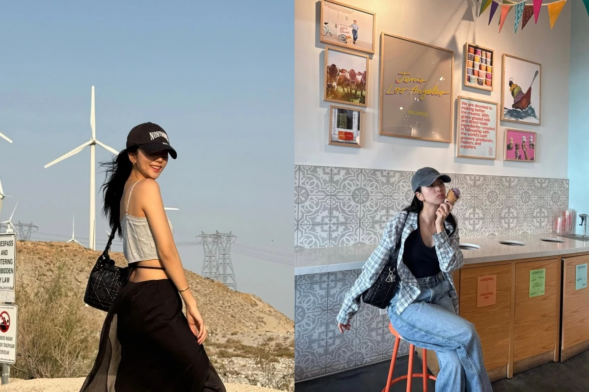 近日 Jisoo 在忙於 BLACKPINK 世界巡小之於,也不忘更新社群和粉絲互動,近日她 Po 出三套穿搭,不管是細肩帶的春夏搭配,還是是身著格紋襯衫的牛仔褲穿搭,又或是俏麗的牛仔連身裙搭配,她都運用 Dior 「D-Motion」包為重點,同時也呈現出這款包多變的風格與樣貌。