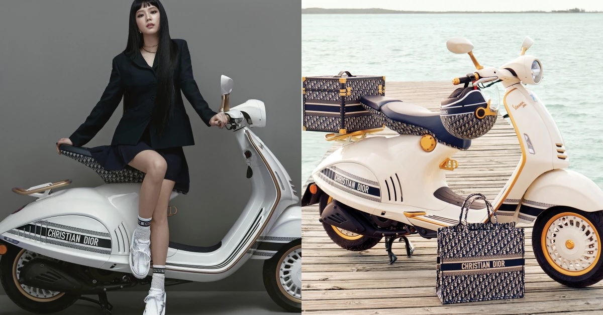 Dior「偉士牌機車」BLACKPINK智秀搶先騎!Oblique訂製後車廂太搶眼,6/3上市有錢不一定買得到
