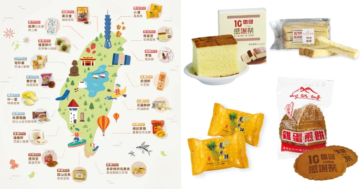 Uniqlo不賣衣服?花蓮奶油酥條、台南連德堂煎餅...17縣市聯名伴手禮超吸睛!