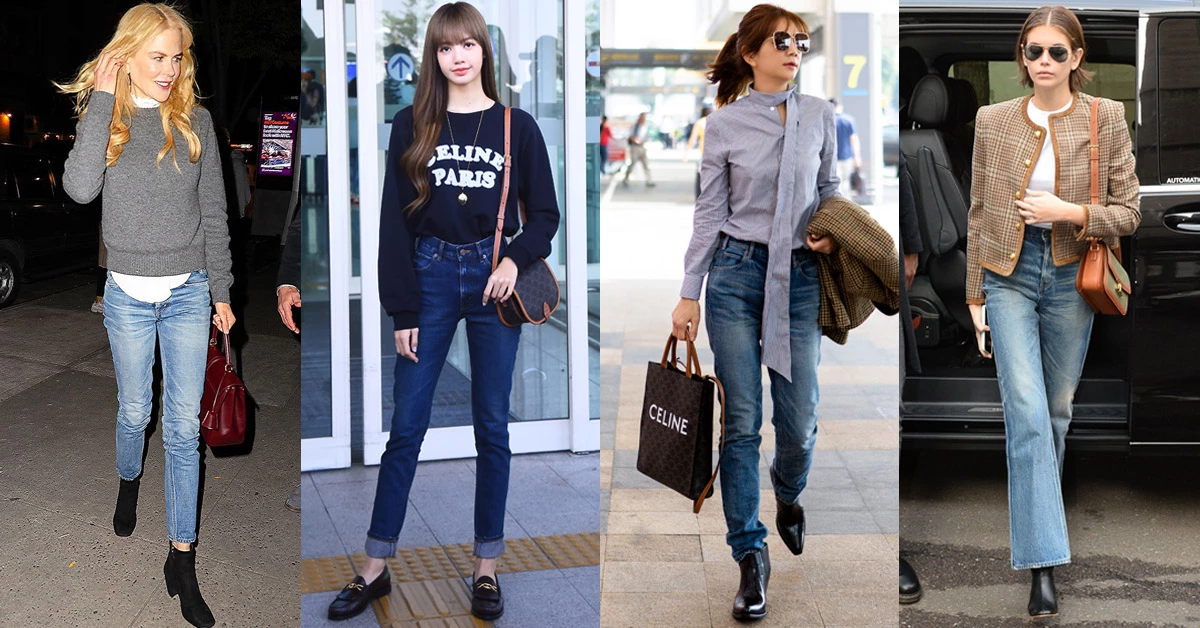 最好穿的牛仔褲在Celine!顯腿長效果讓韓團Lisa、歌手Ella、超模Kaia、影后妮可基嫚都跟著穿
