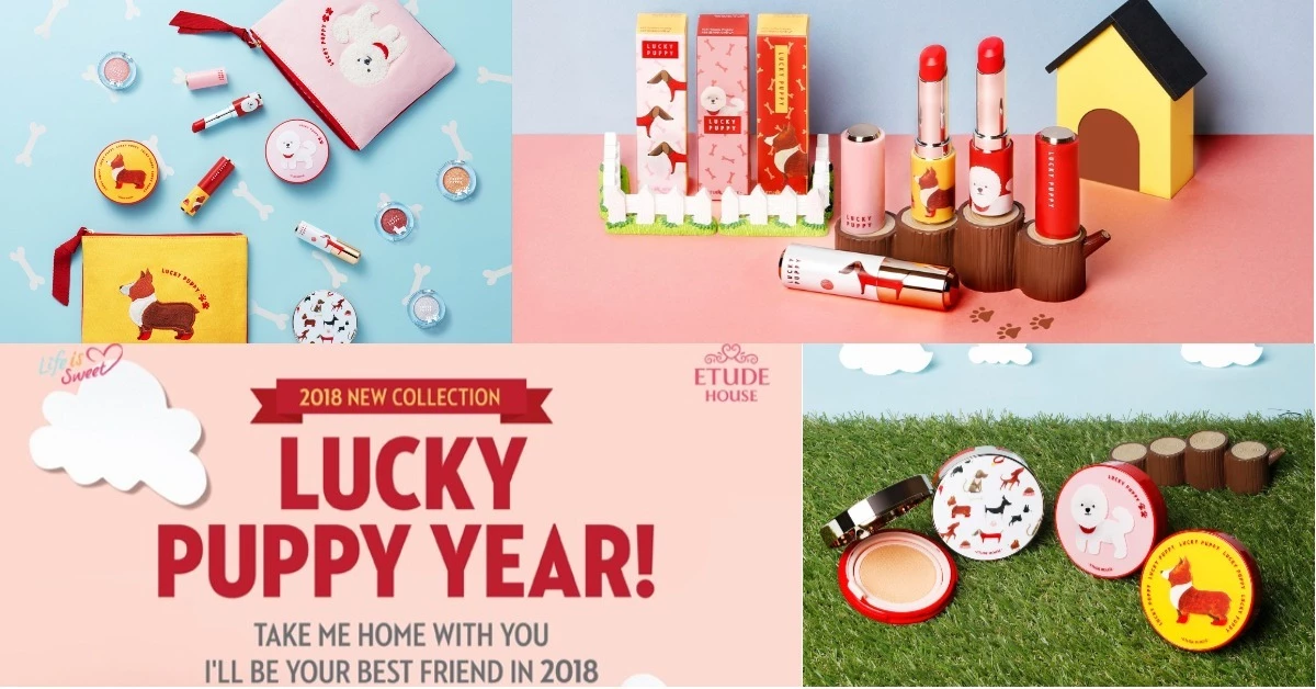 找來比熊、柯基、臘腸三大汪星人,ETUDE HOUSE狗年限定「好運汪旺」萌翻我了啦
