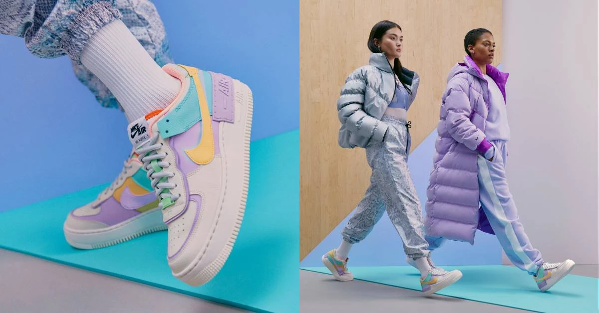 Nike小白鞋進化!AirForce微增高鞋底配「馬卡龍」撞色美到連男友都想跟妳搶!