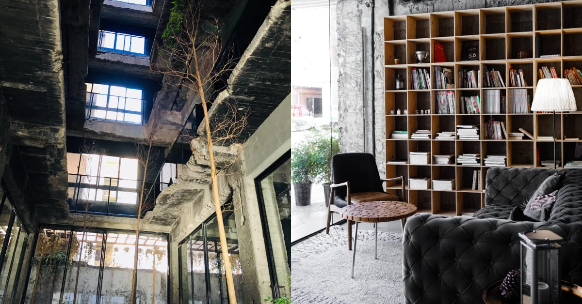 台中飯店「植光花園」曾經是“廢墟”！強烈工業感建築，沒有屋頂，有的是陽光及綠意