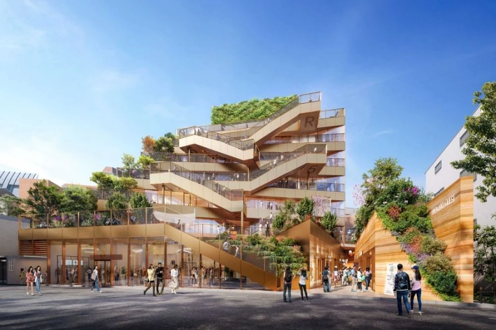 全新原宿 Quest 將於 2025 年 9 月 11 日正式開幕,建築共規劃為地上六層、地下兩層。一樓至四樓為咖啡店與購物空間,五至六樓則為餐廳樓層;地下一樓設有音樂與餐飲的複合空間,地下二樓則為大型快閃展演與活動空間。鄰近東京「原宿車站」,步行 5 分鐘可達。透過雙面立面設計,象徵這裡是新舊交融的節點,不再侷限於傳統百貨中心的形式。