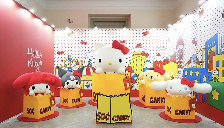 展覽中設計了七大主題展區，從角色的誕生開始，一路展現 Hello Kitty 五十年來的演變與陪伴歷程，這七大展區包括「Hello! You」、「Hello! Memories」、「Hello! Style」、「Hello! Evolution」、「Hello! Collaboration」、「Hello! Friends」等。