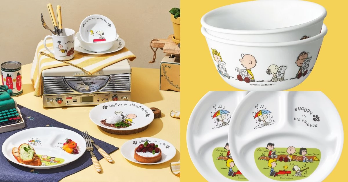 史努比控必收!SNOOPY彩色復刻療癒餐具登場!湯碗、餐盤、馬克杯整套都想買回家
