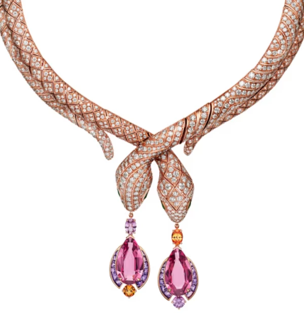Bvlgari「Serpenti Invisible Violet」彩寶鑽鍊,價格店洽