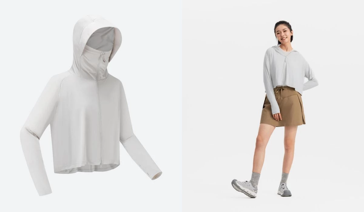 第十名一樣是防曬外套,是另一款「登山健行涼感防曬外套 KNIT 500」,它適合在陽光明媚的天氣裡到戶外登山健行時穿著。有效阻擋陽光中的 UVA/UVB,同時輕量且透氣,亦適合機車族通勤使用,定價:NTD. 899。