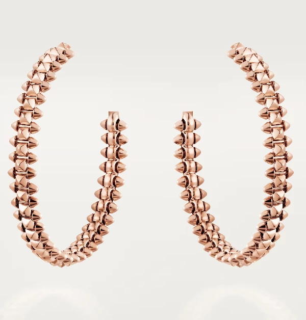 Cartier「Clash 」玫瑰金環形耳環,NTD 292,000