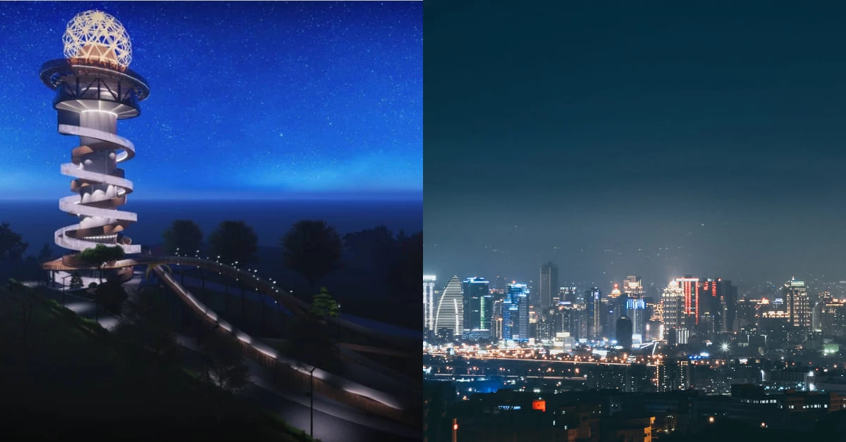 南投「天空之星」中台灣最新地標!2022年啟用,台中、彰化與南投迷人夜景360度盡收眼底