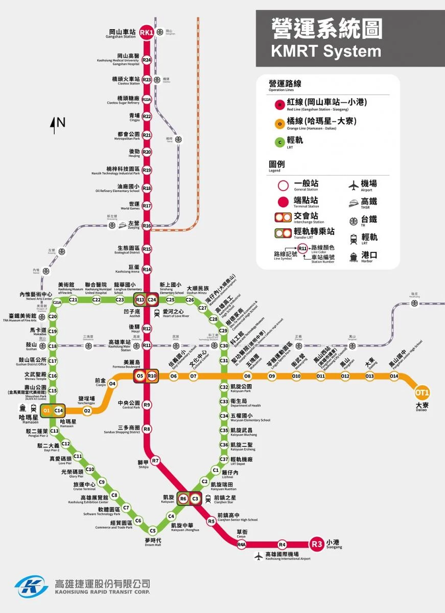 籌備多時,大寮林園線預計於明年初送交通部審議。大寮林園線又稱「大寮延伸線」,北側起點位於橘線 OT1 大寮車站西側,路線行經台 25 線,銜接小港林園線,一路向南延伸至省道台 17 線林園線 RL7 車站(位於沿海路一段 73 巷南側農業區土地,設置高架車站,為高雄捷運紅線端點站)。