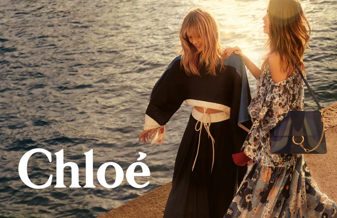 Chloé 2017年窗下廣告代言人,由新生代名模Luna Bijl及Ukrikke Hoyer展現品牌一貫的優雅的魅力。