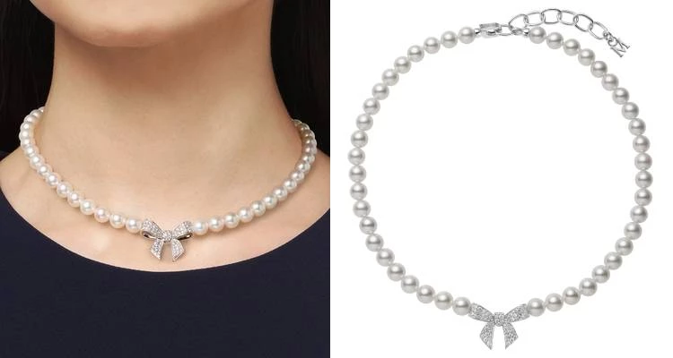 Mikimoto「Bow Charm」珍珠系列,以緞帶造型巧妙融合平面與立體感,散發既可愛又優雅的迷人氣息。