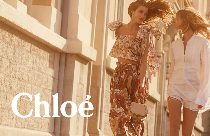 Chloé 2017年窗下廣告代言人,由新生代名模Luna Bijl及Ukrikke Hoyer展現品牌一貫的優雅的魅力。