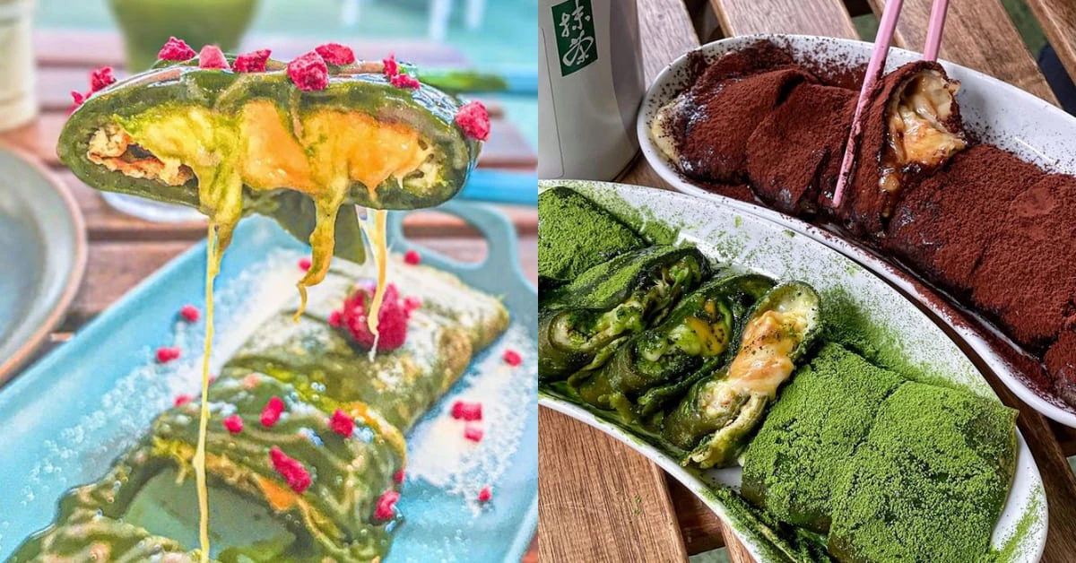 高雄美食推薦「快•慢拍小姐」，每日手作創意限定蛋餅，滿嘴濃郁抹茶蘊藏齒間