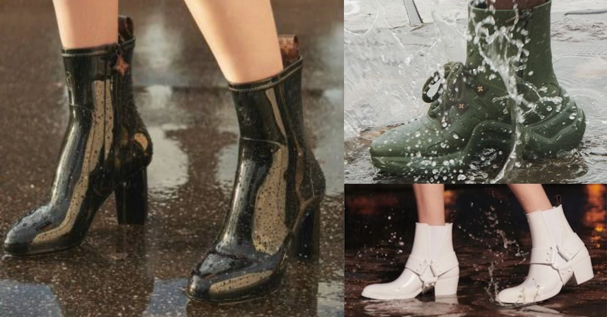 LV把熱賣鞋變成「雨鞋」!雨季再也不用煩惱,就穿上極美防水踝靴、厚底老爹雨靴吧!