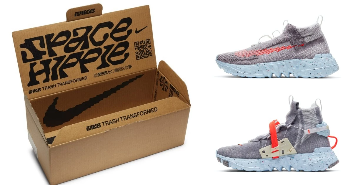 Nike換掉經典包裝?用廢棄回收再製推出全新「Space Hippie 」系列鞋款!