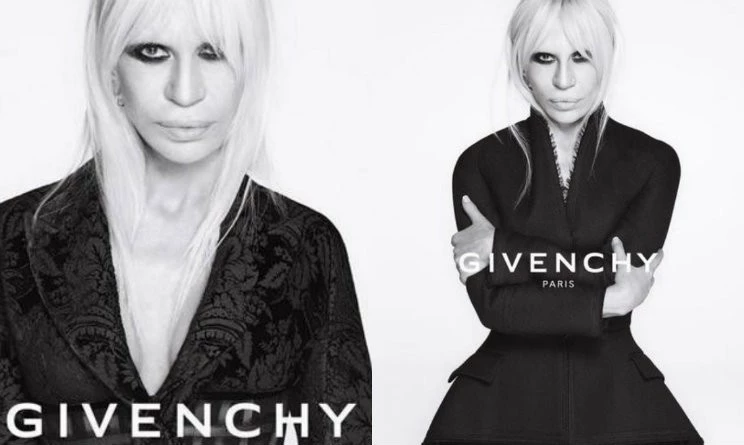 設計師Donatella Versace幫拍Givenchy 2015年的秋冬宣傳廣告,顯見她與Riccardo Tisci的深厚友誼。