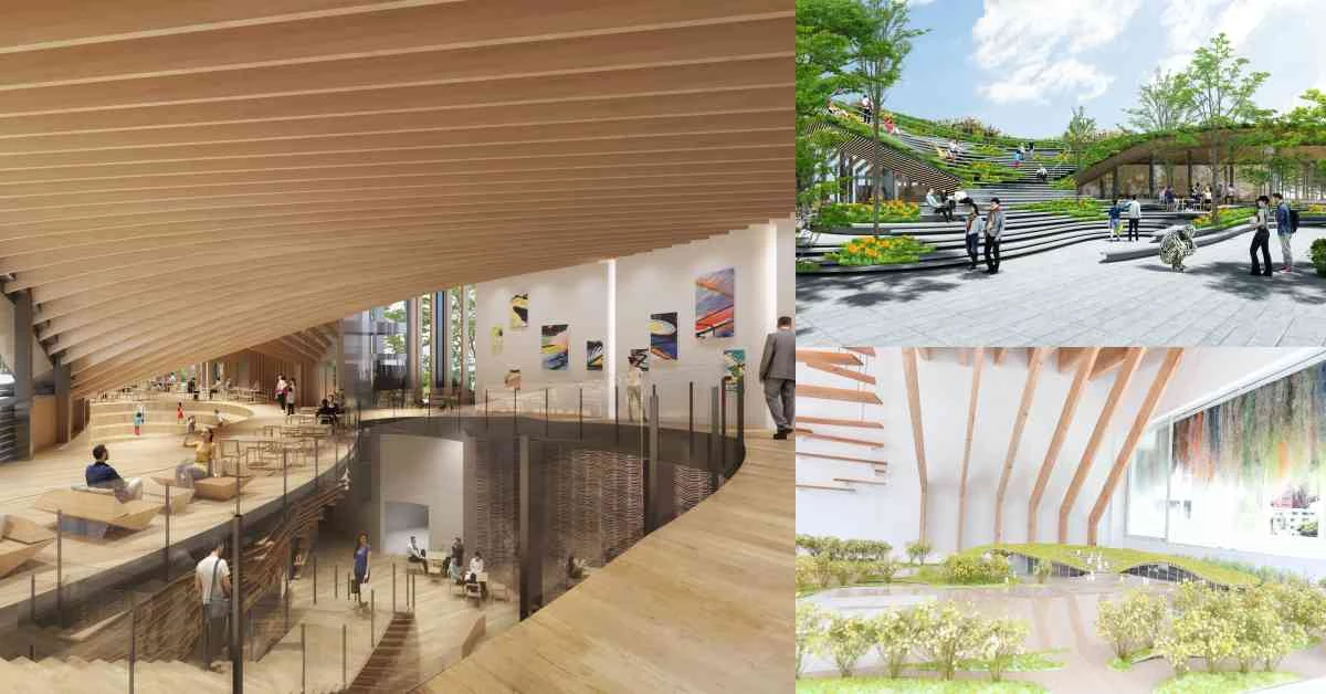 台中勤美術館2023正式開幕!日本建築大師隈研吾繼花蓮貨櫃屋後新作,將「森林」蓋在屋頂上!