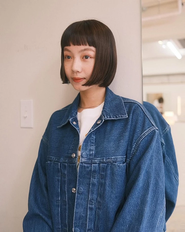 鮑伯短髮推薦11:眉上瀏海