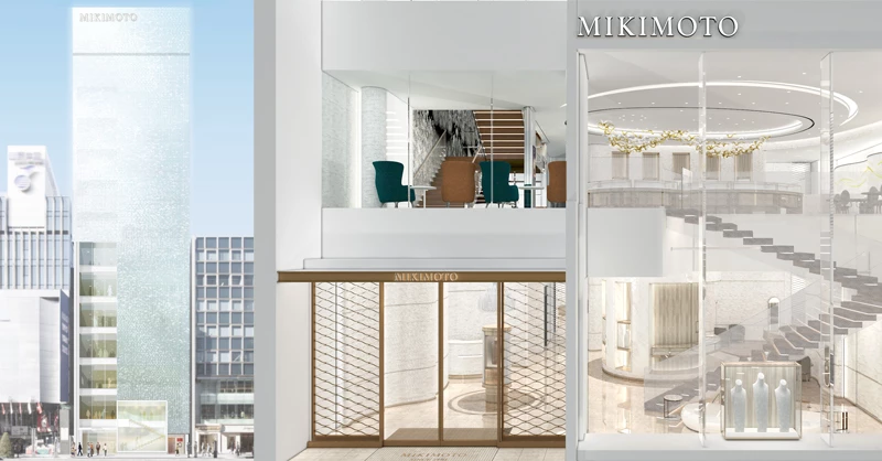 MIKIMOTO全新開幕的銀座四丁目本店,由知名建築大師內藤廣先生操刀,從海面上波光粼粼的迷人模樣汲取靈感,透過超過4萬片玻璃磚,打造出銀座新地標。