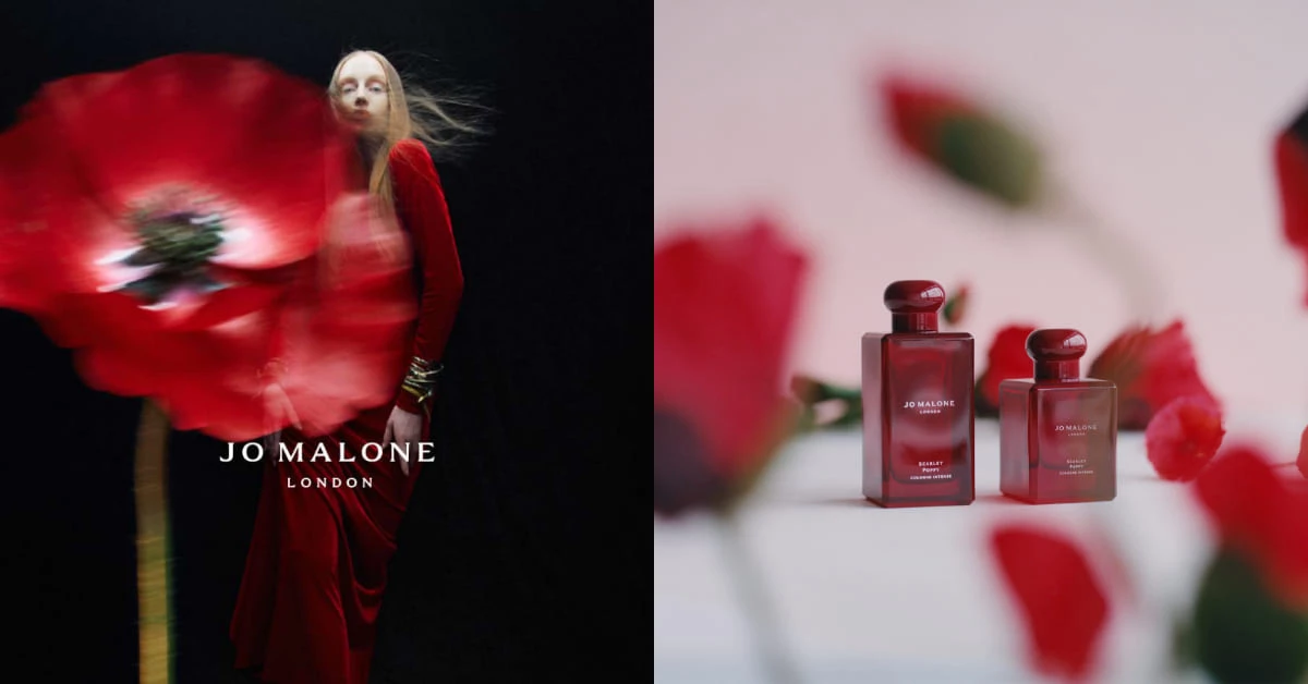 Jo Malone香水新品很“紅”!品牌首款紅色香水「緋紅罌粟」正式登台,香迷大喊:光看瓶子就先醉