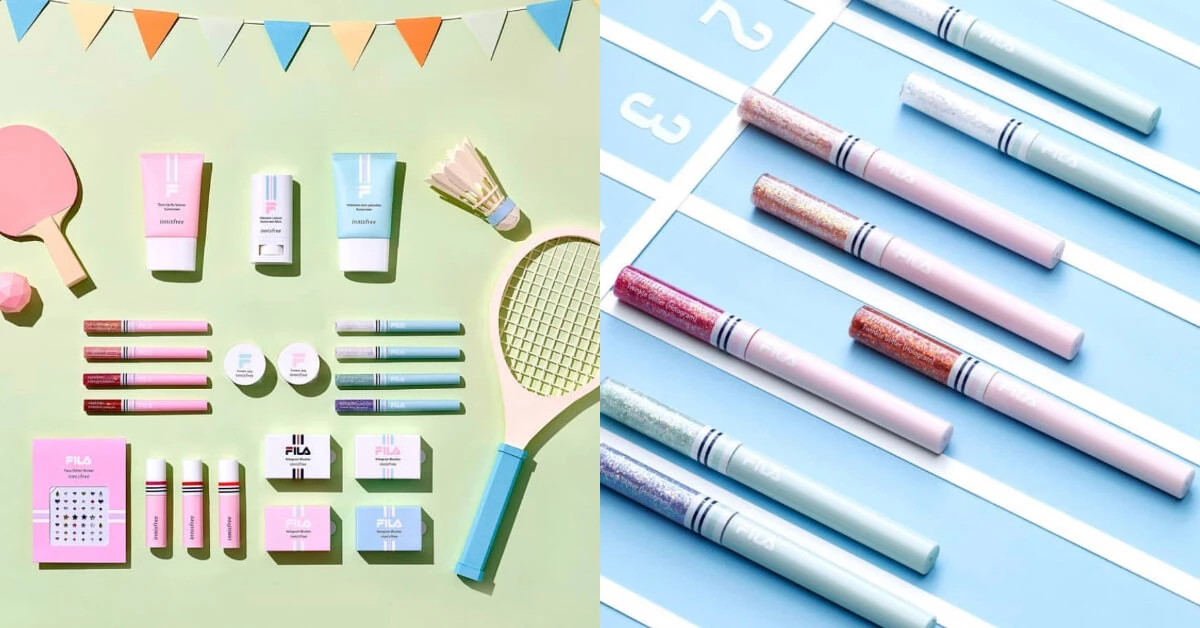 Innisfree x FILA聯名彩妝!經典紅藍條紋眼影蜜、唇釉,夏日運動女孩必備