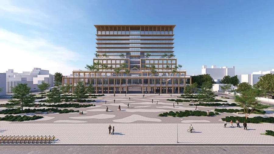 歷經二十年，嘉義市政府推動的「市民中心北棟大樓新建統包工程」將於明年動工，預計 2030 年完工，由永青營造與劉培森建築師事務所操刀。規劃為地下 2 層、地上 13 層的多功能永續辦公大樓，並融合「木都嘉義市」歷史與人文特色，成為城市新地標。未來這裡不僅是行政辦公的大樓，更將成為市民生活、交流與休憩的重要場域，為嘉義市政園區注入嶄新活力。