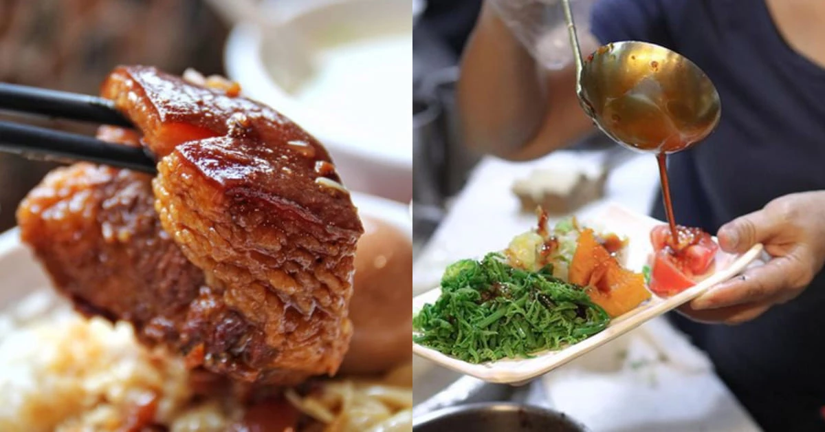 花蓮美食推薦「博愛街黑白切」,在地人必點米粉湯配料滿滿,招牌腿庫油亮軟Q