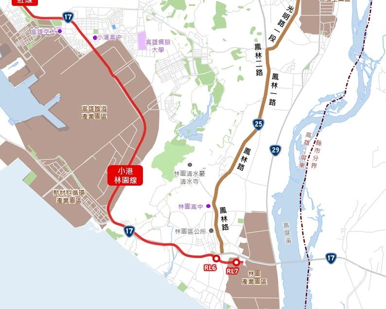 大寮林園線另一個亮點,是將串聯多所學校,包括鄰近鳳林三路的「輔英科大」、「中山工商」、「高英工商」,以及鄰近鳳林路的「林園高中」。通車後,將大幅縮短學生上下學的通勤時間,提升整體交通便利性,同時活化周邊大發工業區與林園產業園區的交通網絡,有望帶動區域經濟發展。