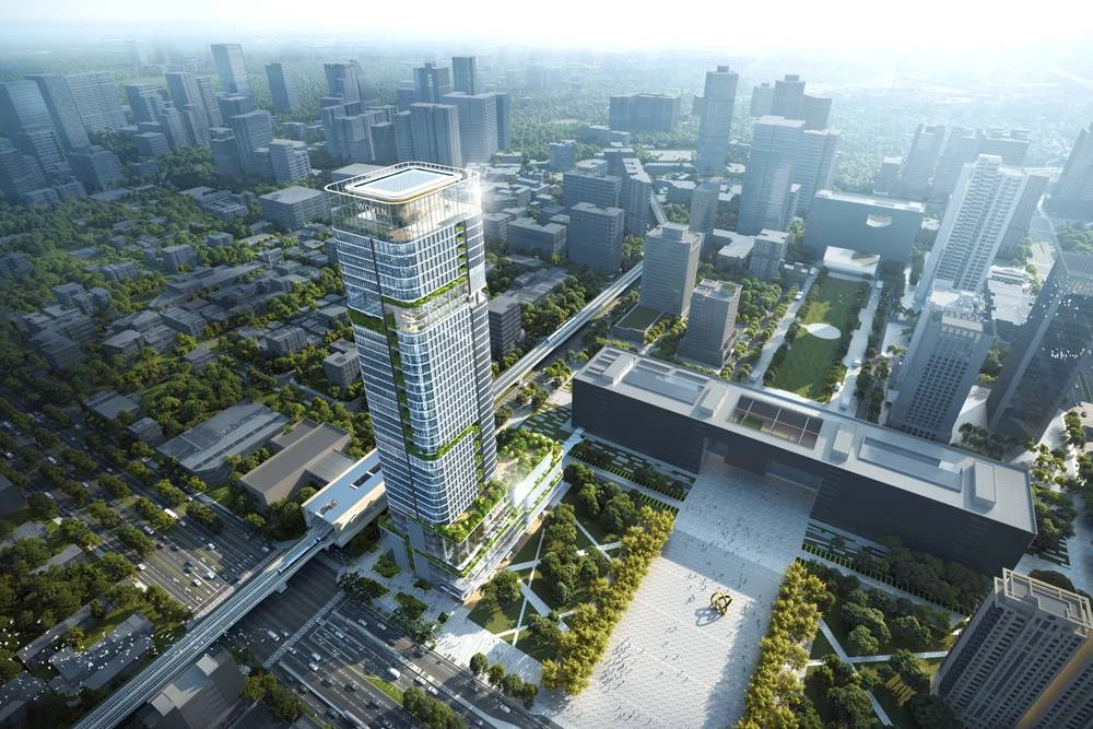 坐落於台中市西屯區台灣大道與文心路口,將迎來一座超高建築新地標,命名為「台中捷運綠線市政府站(G9-1)土地開發案」。本案規劃興建地上 43 層、樓高 208 公尺的開發大樓,由冠德建設股份有限公司攜手中鹿開發股份有限公司獲選為最優申請人,預估投資金額逾 106 億新台幣。整體結合車站、城市、公園、商場與旅宿等多元機能,打造豐富且具指標性的重要場域。