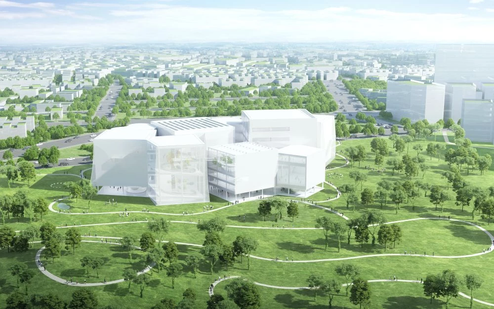 承襲 SANAA 建築團隊的設計理念,綠美圖的穿透性,不僅只是在建築上,書櫃的設計也做出適切的調整。