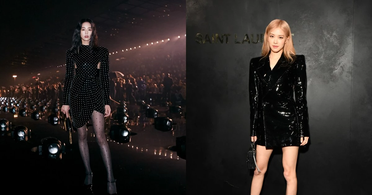 張鈞甯、Blackpink Rose同場比美?Saint Laurent巴黎大秀全黑酷女孩穿搭的完美範本!