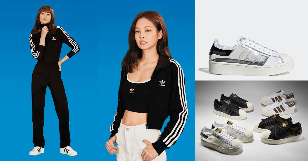 BLACKPINK團員瘋買的小白鞋是它！Adidas推出經典鞋全透明款，讓妳換雙襪子像換雙鞋