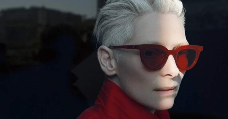 Tilda Swinton X Gentle Monster聯名太陽眼鏡系列廣告。