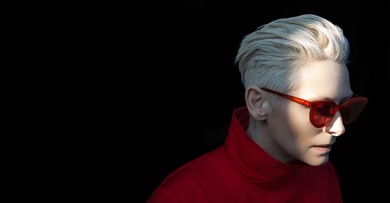 Tilda Swinton X Gentle Monster聯名太陽眼鏡系列廣告。