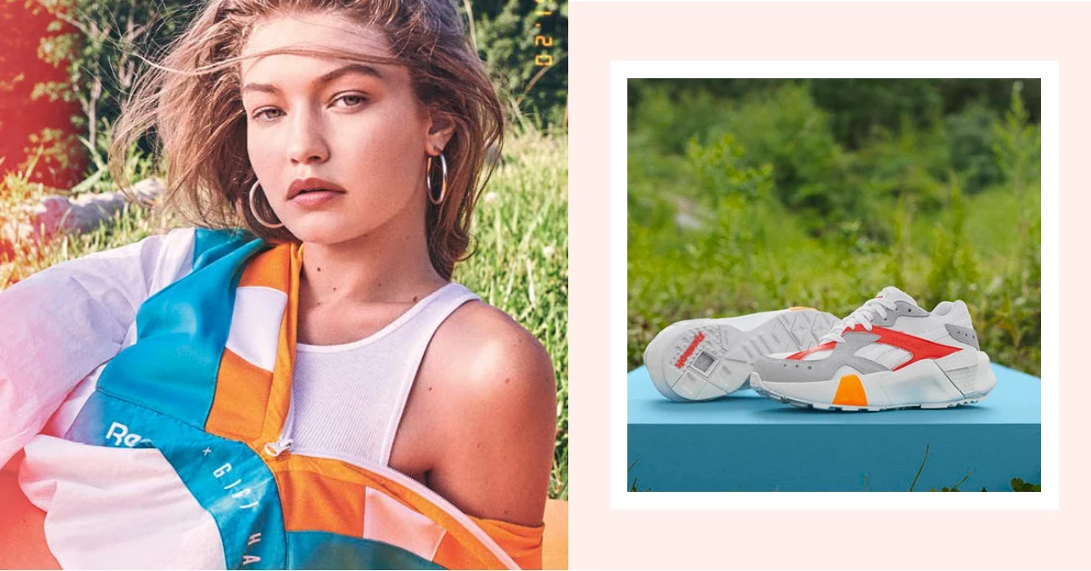 Gigi Hadid親手設計!Reebok推出辣妹運動服、復古厚底鞋